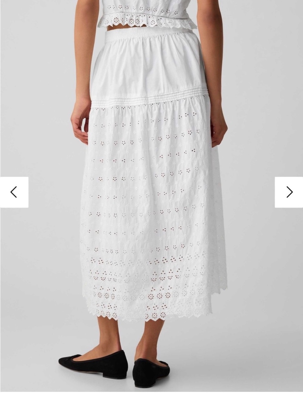 Gap × DÔEN Eyelet Midi Skirt size XS - Picture 3 of 6